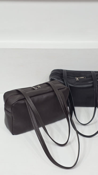 Flat Boston Mini Espresso Calf
