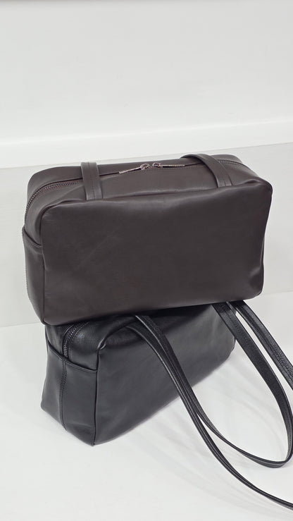 Flat Boston Mini Espresso Calf