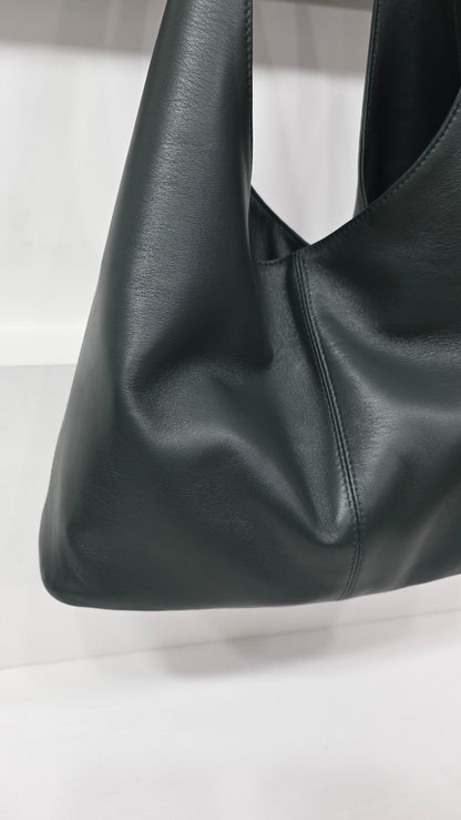 Deep Pine Green Lambskin Mini