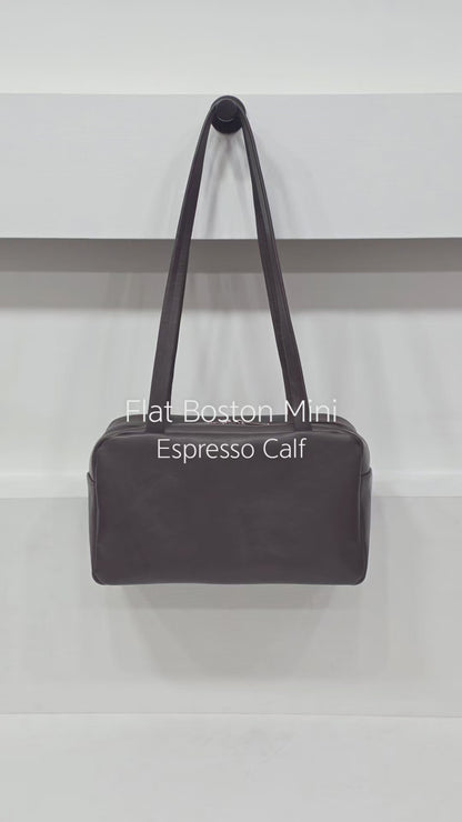 Flat Boston Mini Espresso Calf
