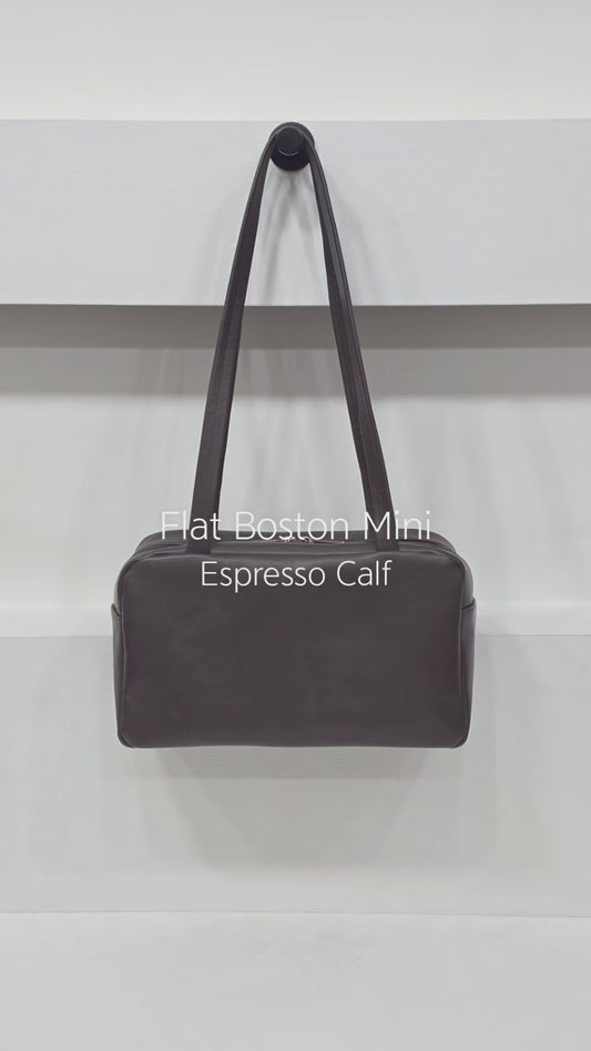 Flat Boston Mini Espresso Calf